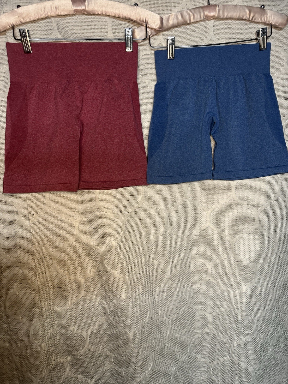 NVGTN Contour Seamless Shorts Bundle 2 Pairs Candy Apple Slate Blue Size Small