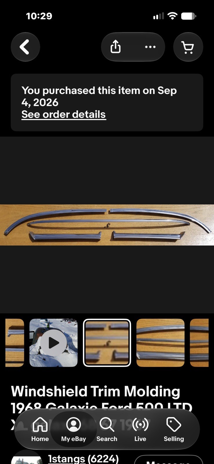Windshield Trim Molding 1968 Galaxie Ford 500 LTD XL galaxy 68 67 1967