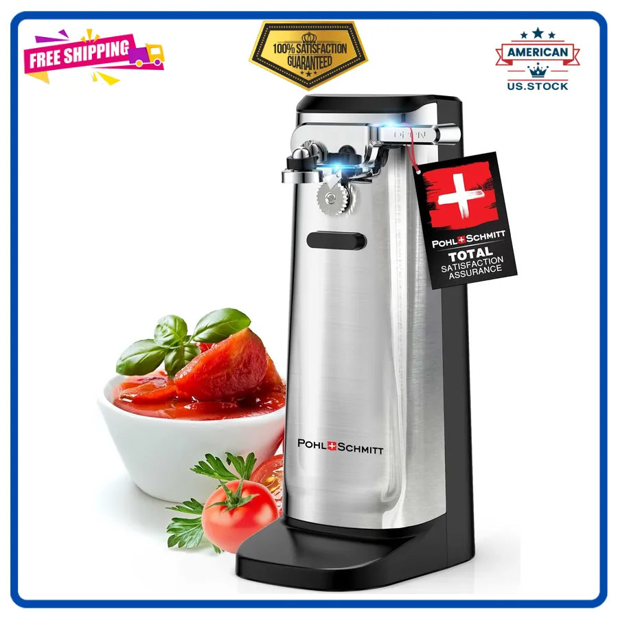 Pohl Schmitt Electric Can Opener with Knife Sharpener and Bottle Opener Pohl Schmitt Electric Can Opener with Knife Sharpener and Bottle Opener