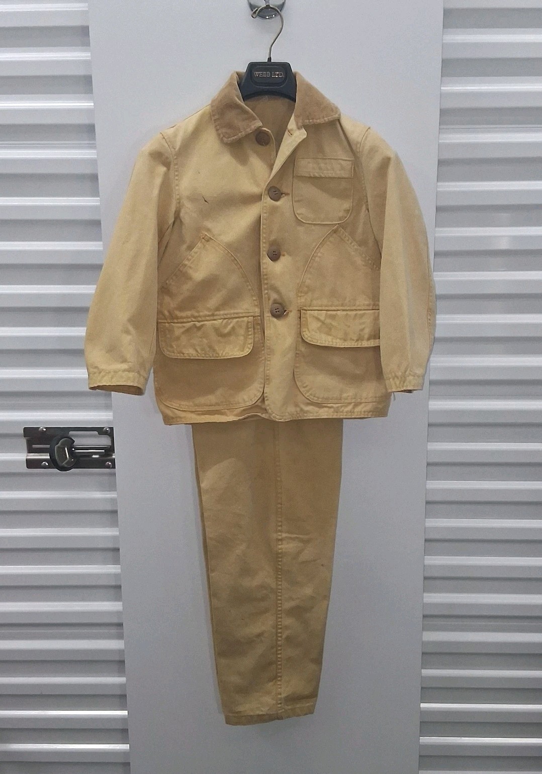 Vtg 1950\'s JC Higgins YOUTH M Canvas Bird Hunting Jacket Pants Boys Matching Set