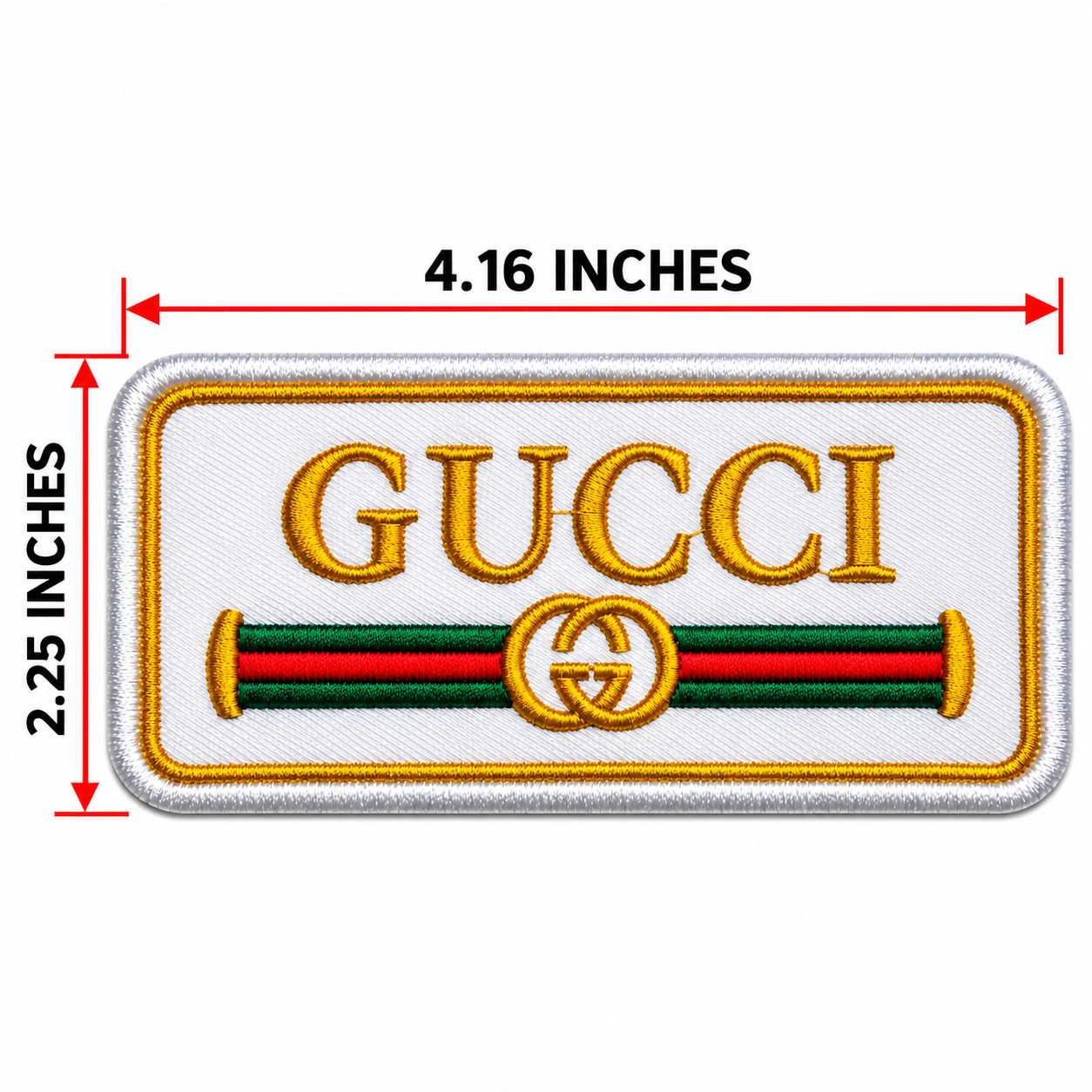 Gucci Logo Embroidered Patch Designer Style Sew On Iron On Jacket Vest Bag DIY Gucci Logo Embroidered Patch Designer Style Sew On Iron On Jacket Vest Bag DIY
