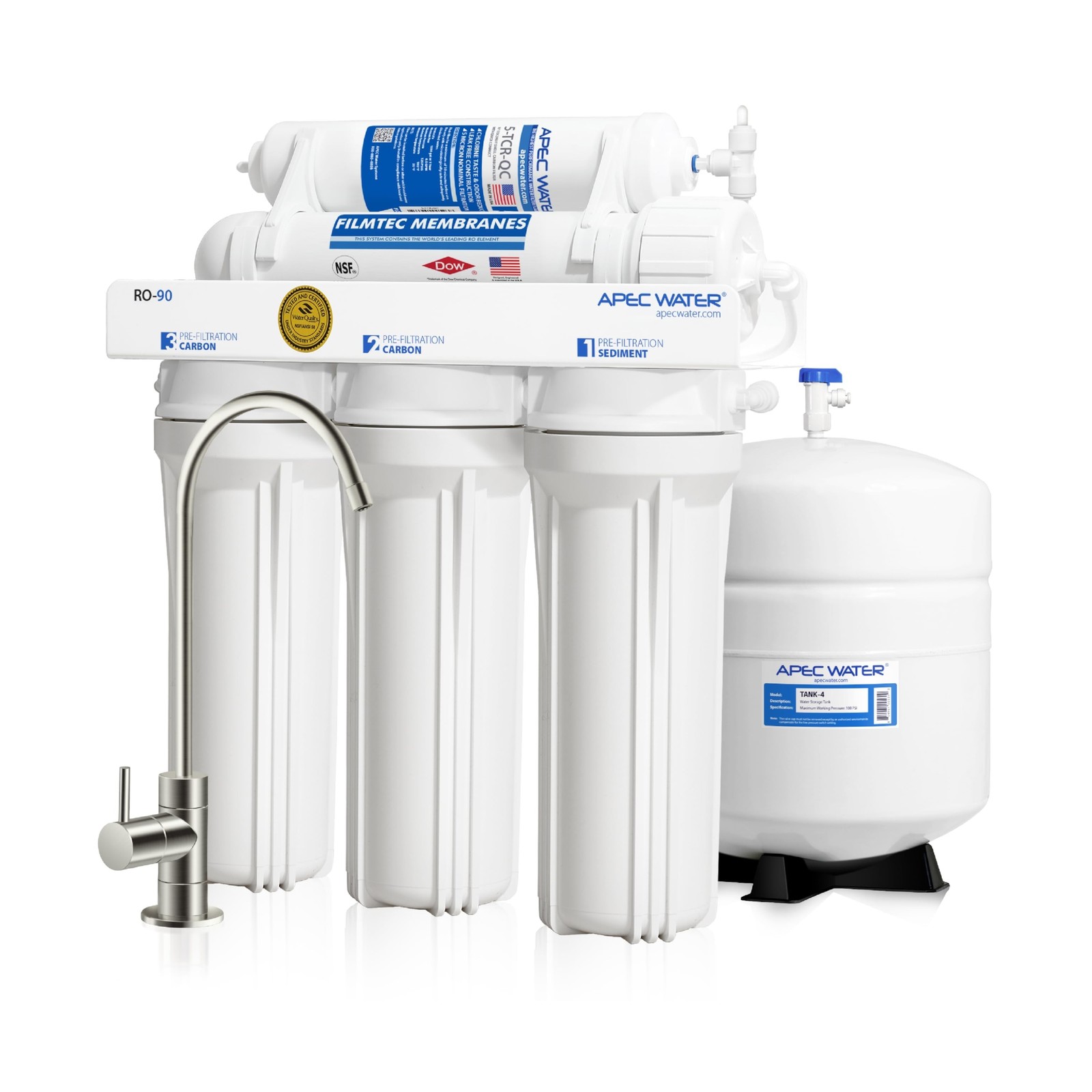 APEC Water Systems RO-90 Ultimate Series Top Tier Supreme Certified High Outp...