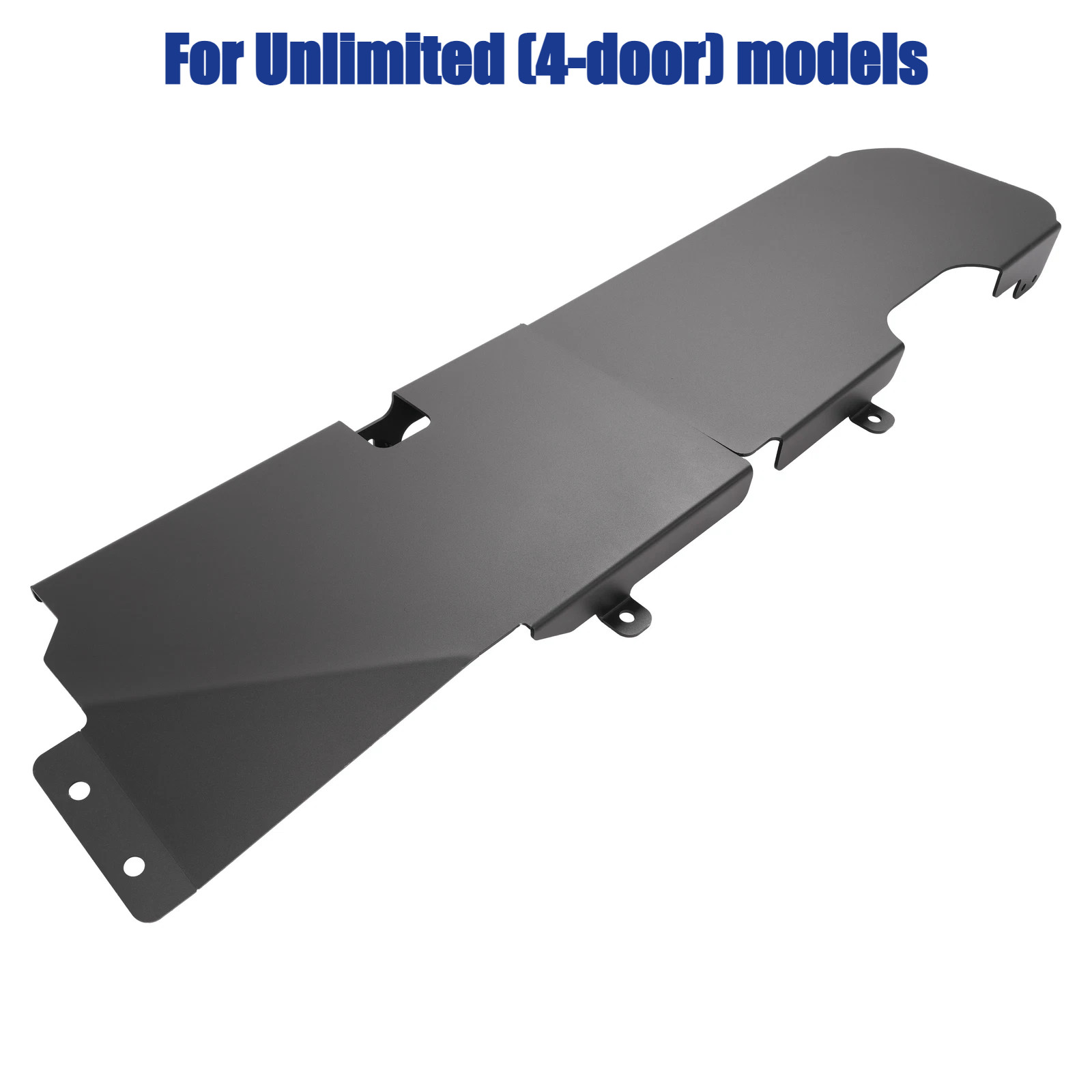 2PCS Fit for 07-2018 Jeep Wrangler JK 4WD 4-Door Steel Gas Tank Skid Plate Black