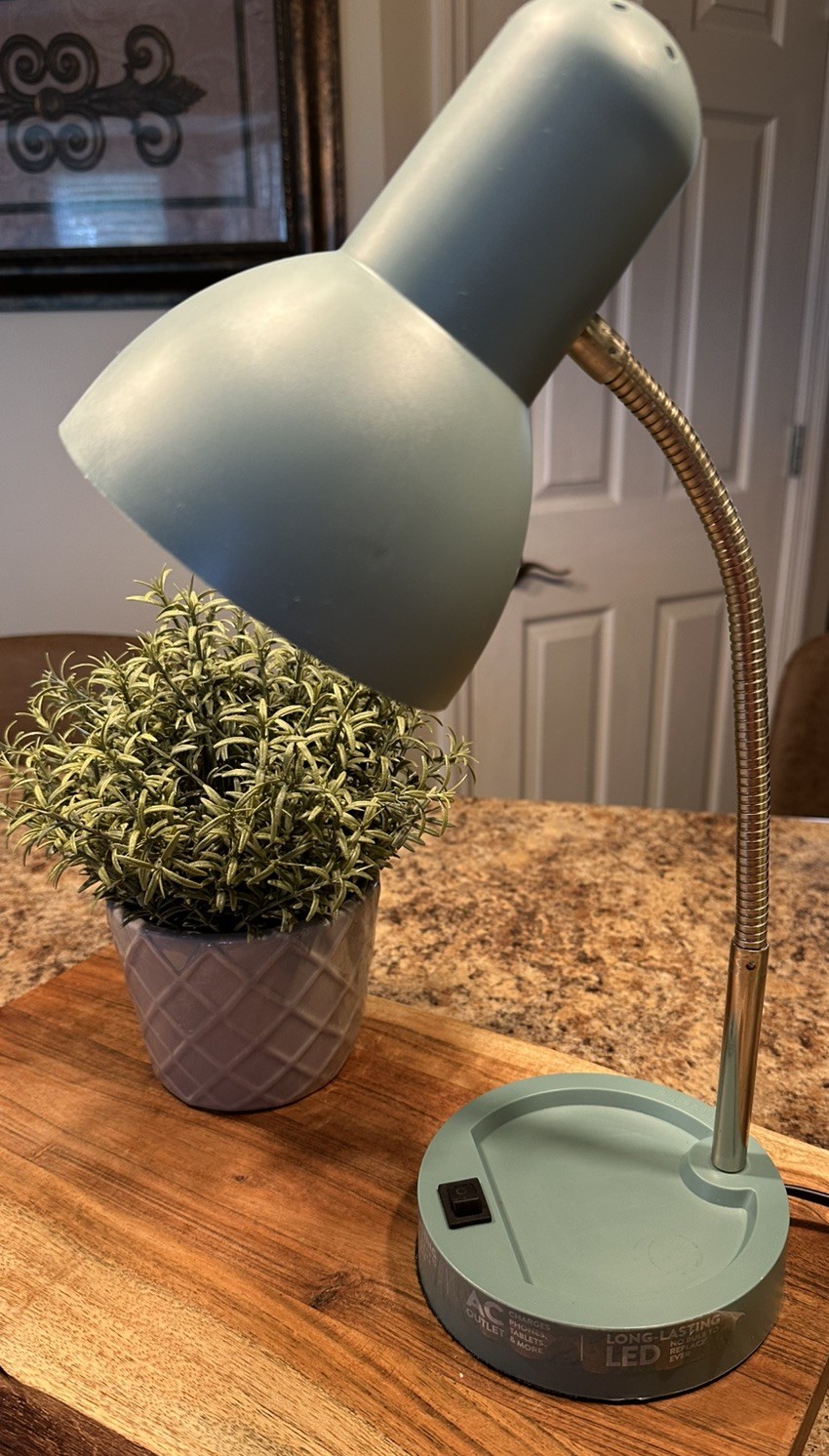 Desk Lamp Retro Replica  Ligth Blue Vintage Rare Led Light Tested Working 