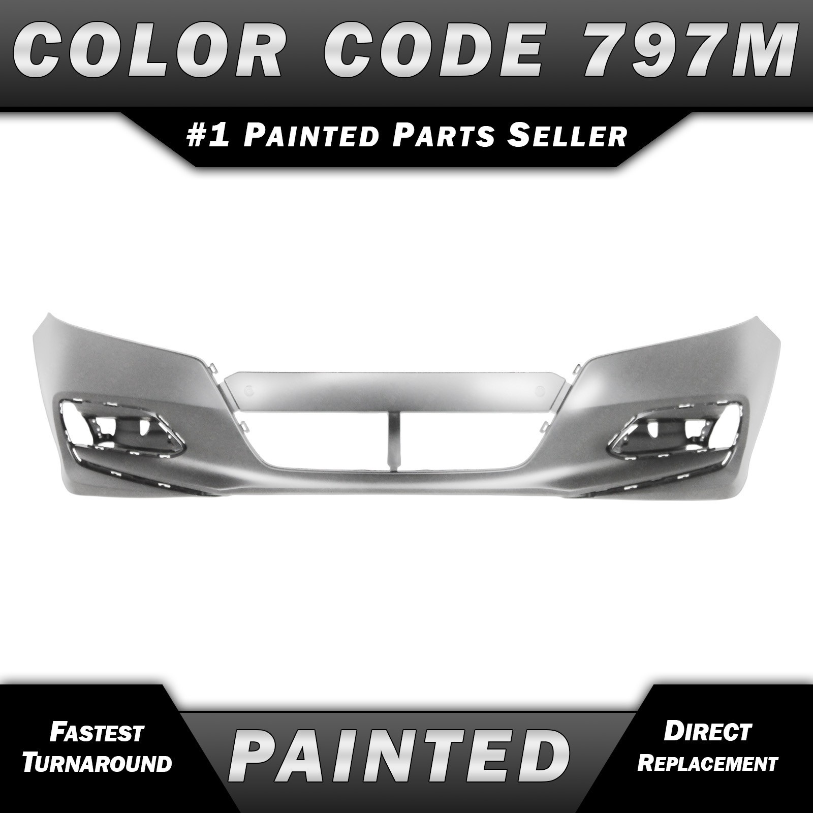 NEW Painted *NH797M Steel* Front Bumper Cover Fascia for 2018-2020 Honda Accord