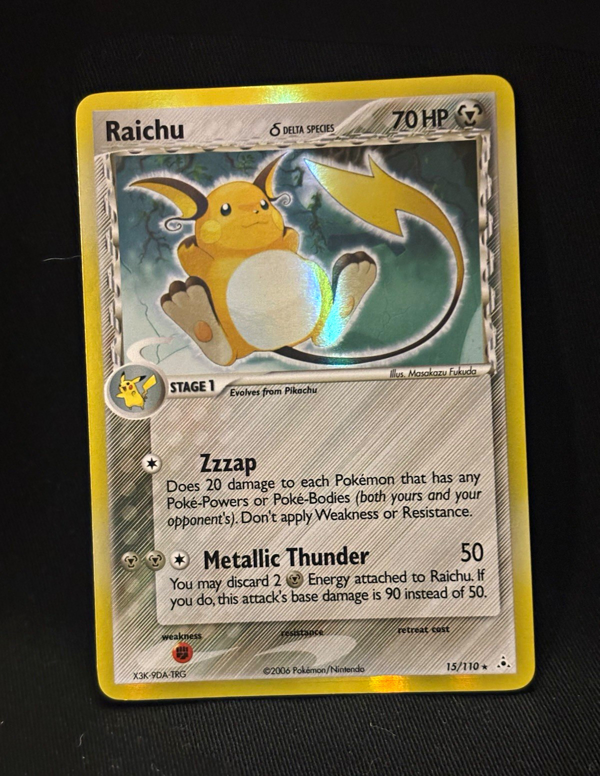 pokemon TCG Raichu (Delta Species) 15/110 EX Holon Phantoms Holo Rare EN pokemon TCG Raichu (Delta Species) 15/110 EX Holon Phantoms Holo Rare EN