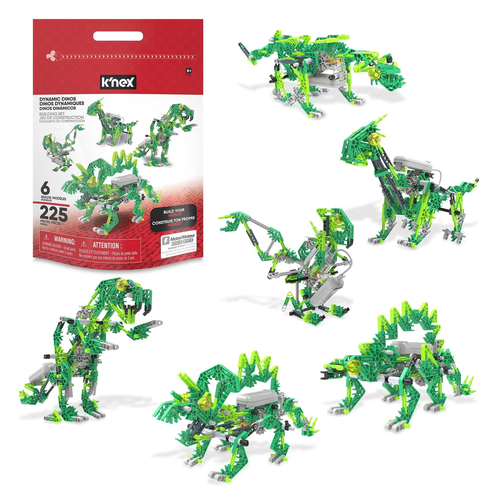 K\'NEX Dynamic Dinos 6-in-1 Building Set - STEM Building Kit, Kid Construction... K\'NEX Dynamic Dinos 6-in-1 Building Set - STEM Building Kit, Kid Construction...