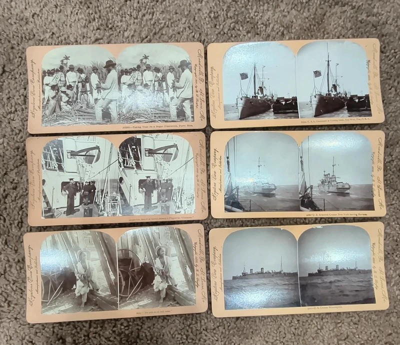 Antique 1890s/1901 Stereoscope photo viewers bundle of 6 Antique 1890s/1901 Stereoscope photo viewers bundle of 6
