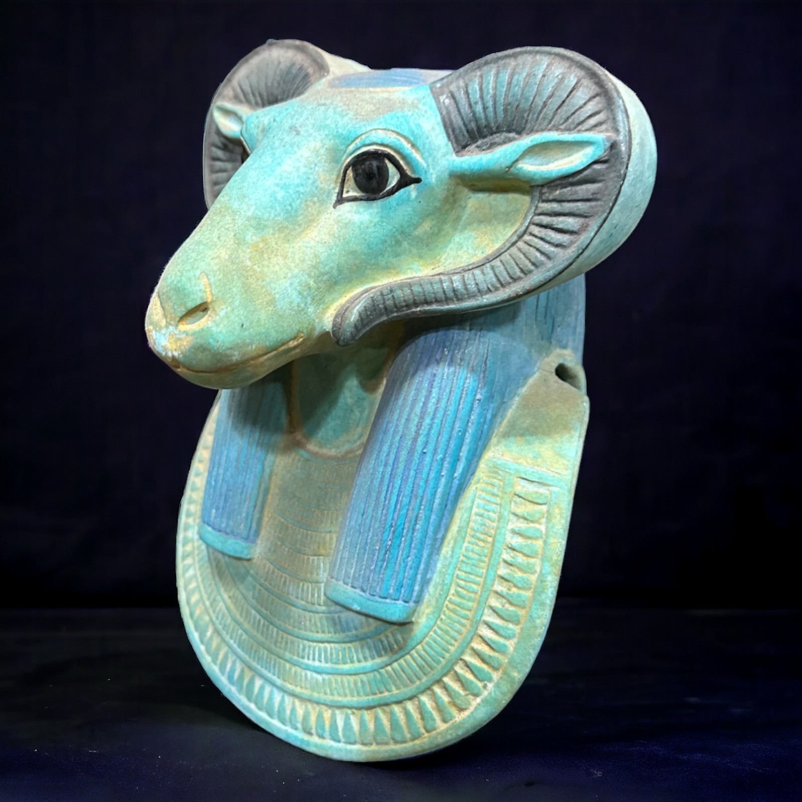 Rare Ancient Egyptian Khnum Creator God Statue Pharaonic Antiquities BC