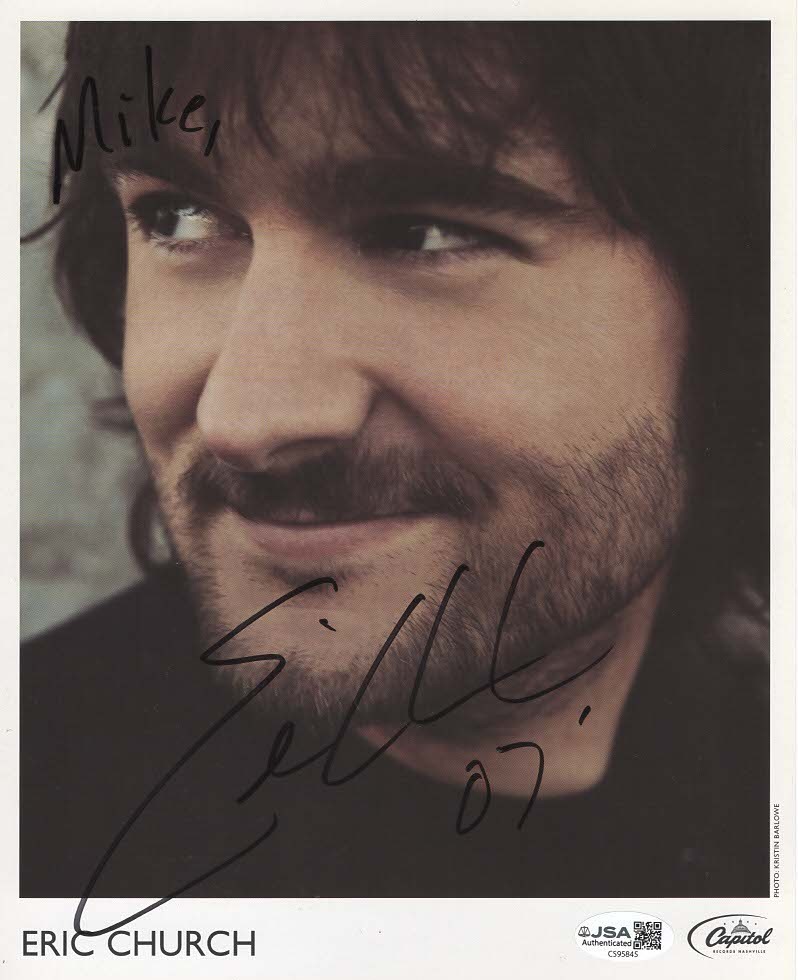 VINTAGE 2007 Eric Church Signed Autographed 8x10 Debut Era Capitol Promo Photo J VINTAGE 2007 Eric Church Signed Autographed 8x10 Debut Era Capitol Promo Photo J