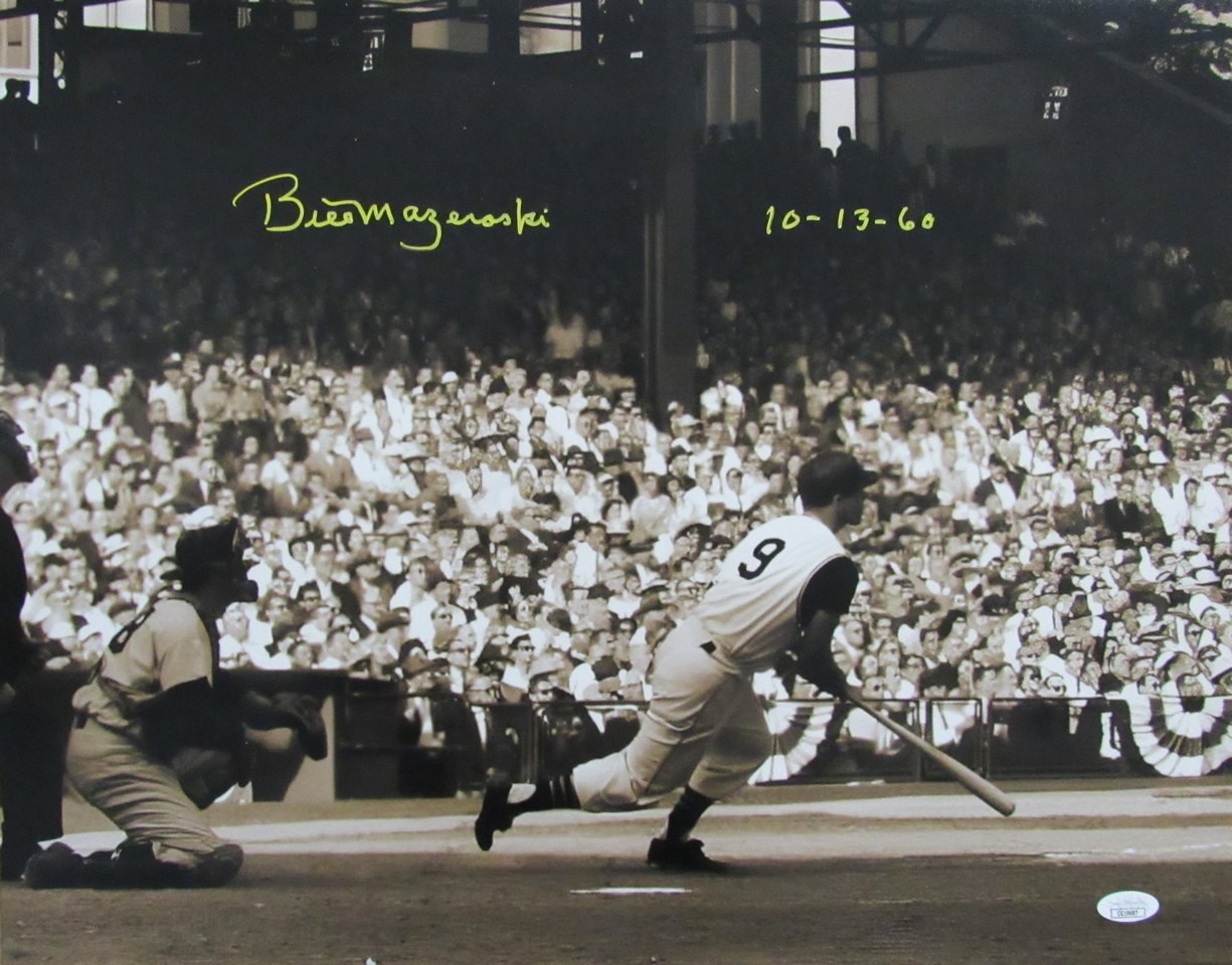 Bill Mazeroski HOF Signed/Inscr 16x20 B/W Photo Pittsburgh Pirates JSA 198353