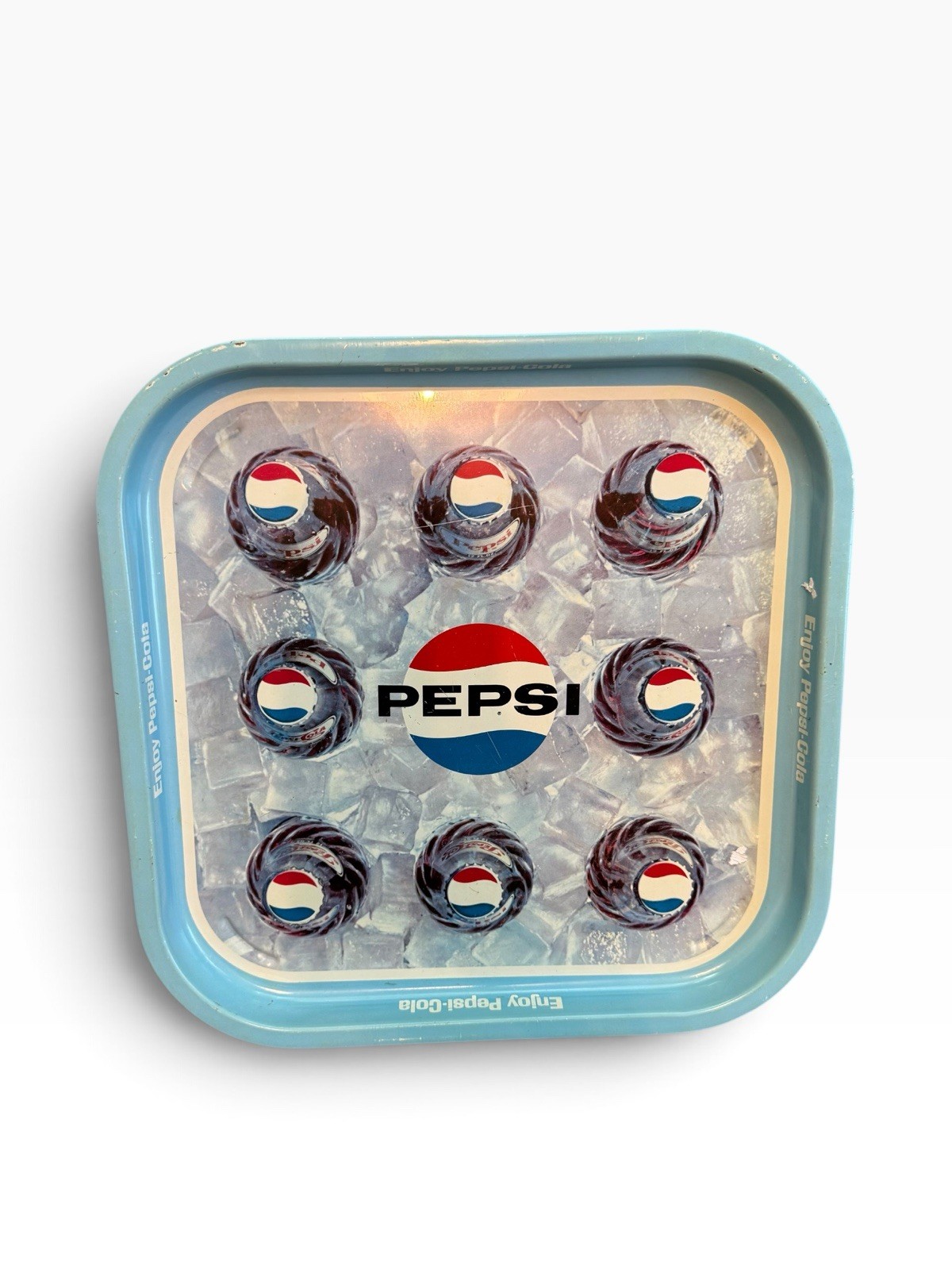 VTG 60s Pepsi-Cola Metal Serving Tray 13.25\ VTG 60s Pepsi-Cola Metal Serving Tray 13.25\