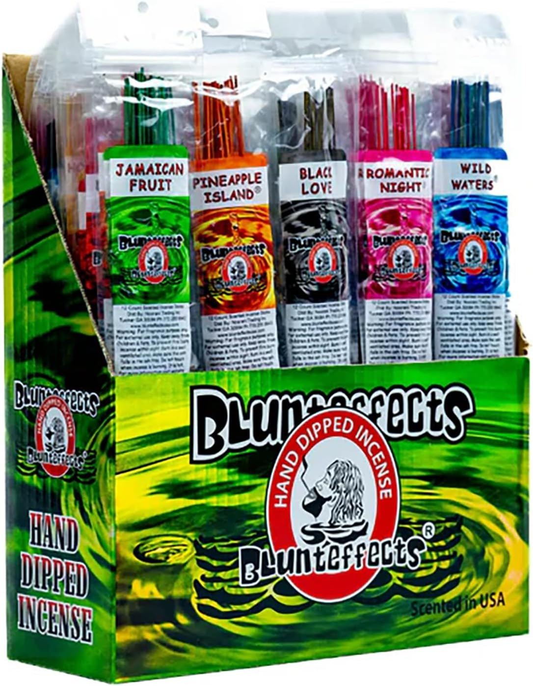 Blunteffects Hand-Dipped Incense Sticks - Premium 144-Pack Variety Set, 12 Diffe