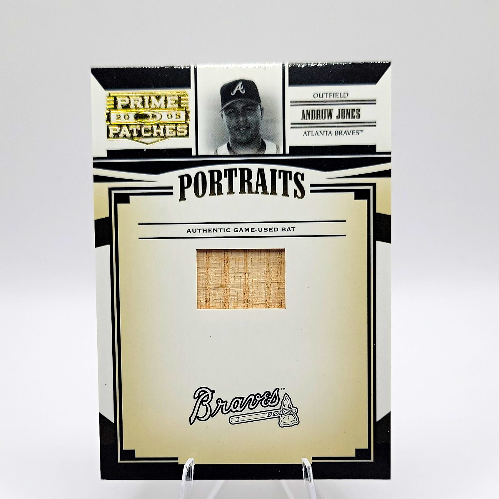 Donruss/Playoff 2005 Prime Patches Portraits Andruw Jones Braves P-1 Bat/54 Donruss/Playoff 2005 Prime Patches Portraits Andruw Jones Braves P-1 Bat/54