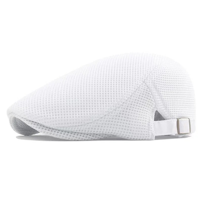 Solid Cotton Gatsby Cap Mens Ivy Hat Golf Driving Sun Flat Cabbie Newsboy Summer