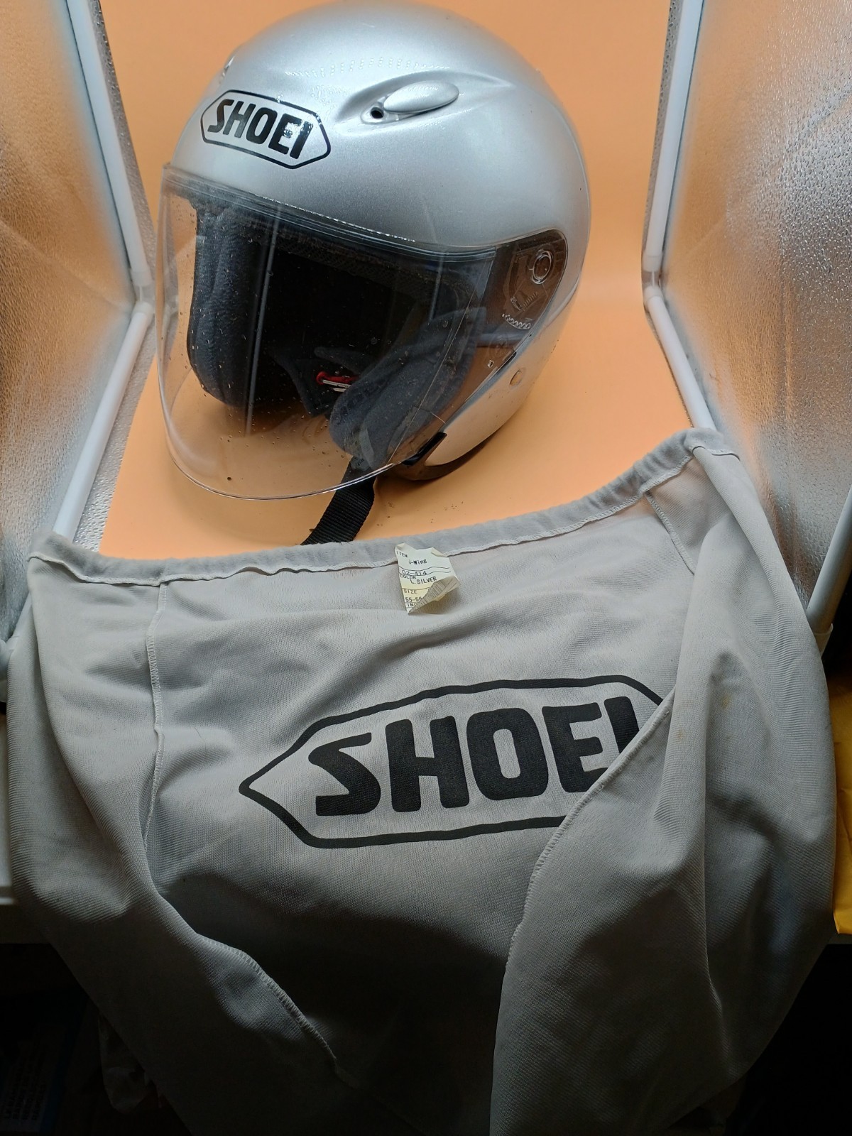 Shoei J-wing Small Helmet Silver Rare needing new foam