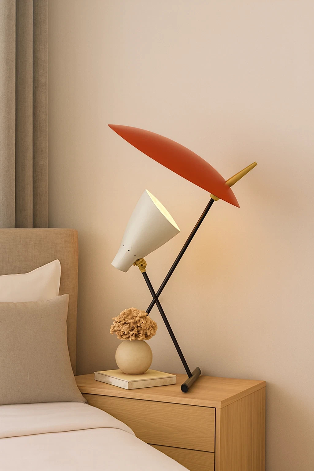Vintage 1950s Italian Stilnovo Style Mid Century Modern Desk Table Lamp