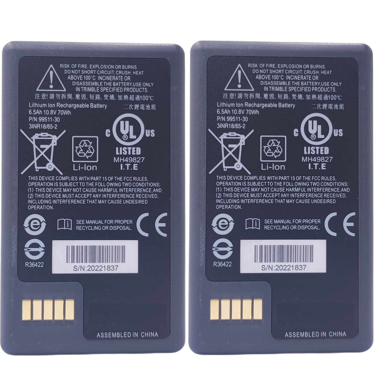 2 PCS New & Original Replacement Battery of 79400, for Trimble S3 S5 S6 S7 S8 S9 2 PCS New & Original Replacement Battery of 79400, for Trimble S3 S5 S6 S7 S8 S9
