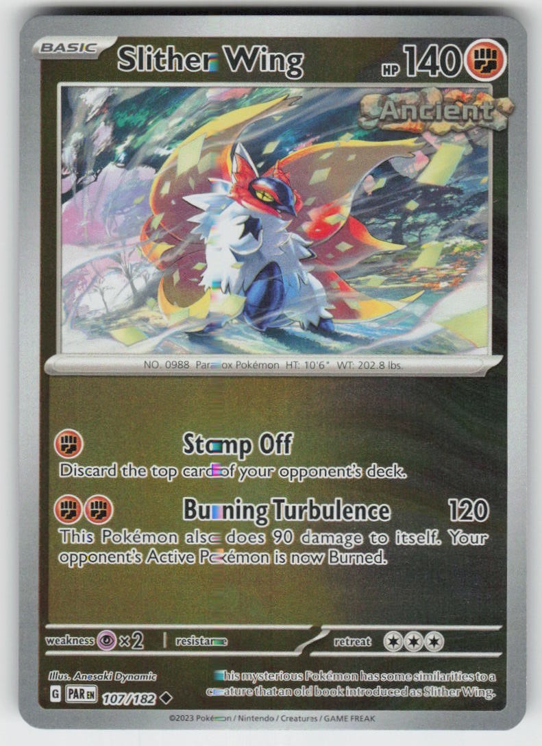 PO-01 Reverse Holo Slither Wing 107/182 Uncommon SV04: Paradox Rift