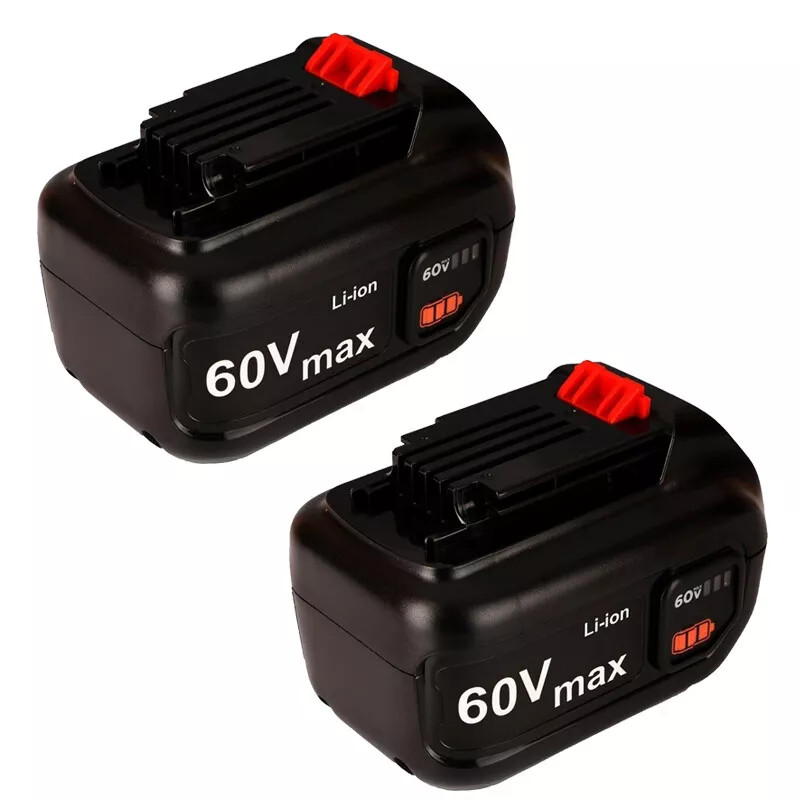 2-PACK FOR BLACK&DECKERS 60V MAX Replace Battery Li-Ion 2.5Ah LBX1560-LBX2560 US