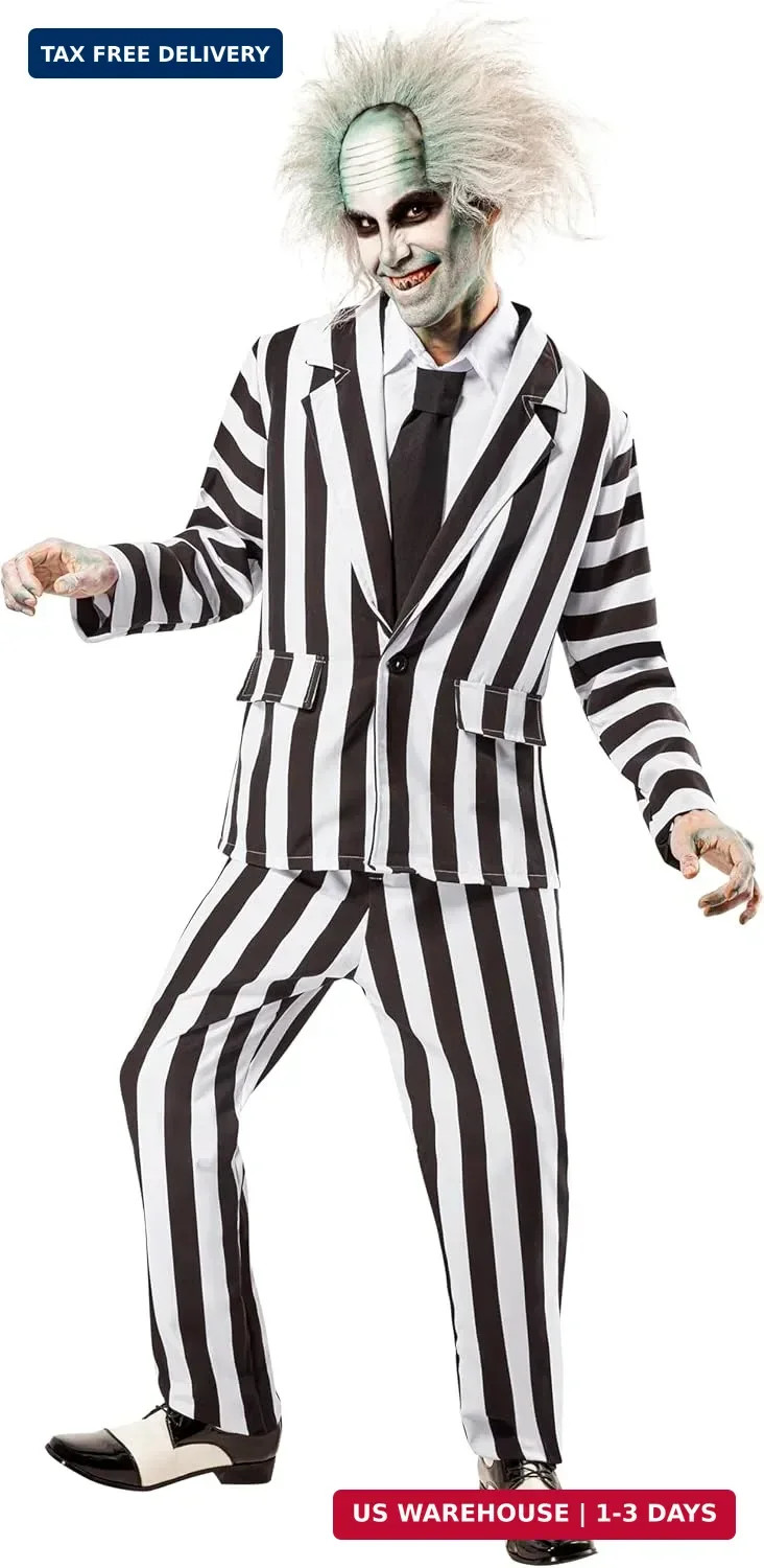 Rubies at Party City Beetlejuice: Beetlejuice Costume for Adults, Men's Costume
