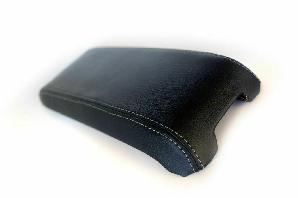 Fits 09-16 Jeep Compass Vinyl Center Console Armrest Cover Black, Gray Stitch