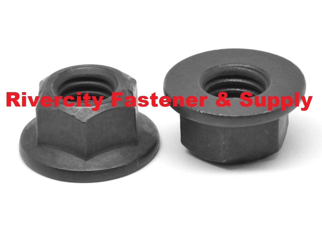 M12-1.75 All Metal Flange Top Lock Nuts 12mm x 1.75 DIN 6927 M12x1.75 Stover Nut