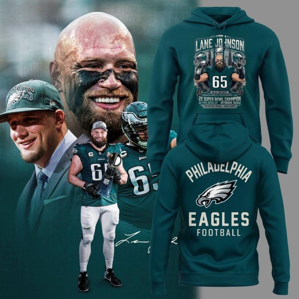 HOT Philadelphia Eagles x Lane Johnson 2026 Always Remembered Legend Hoodie