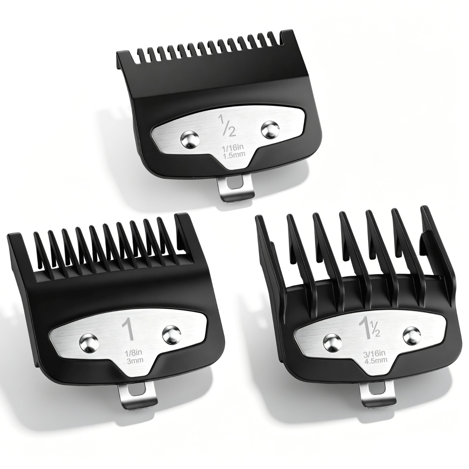 Clipper Guard Set Professional Clipper Guard Set for Wahl Most Clippers 3Pcs Clipper Guard Set Professional Clipper Guard Set for Wahl Most Clippers 3Pcs