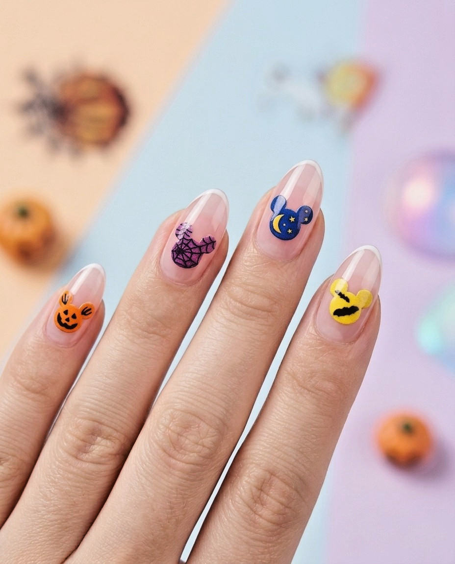 Disney 5D Halloween Nail Stickers,  Mickey Mouse Themed Nail Art  Mickey