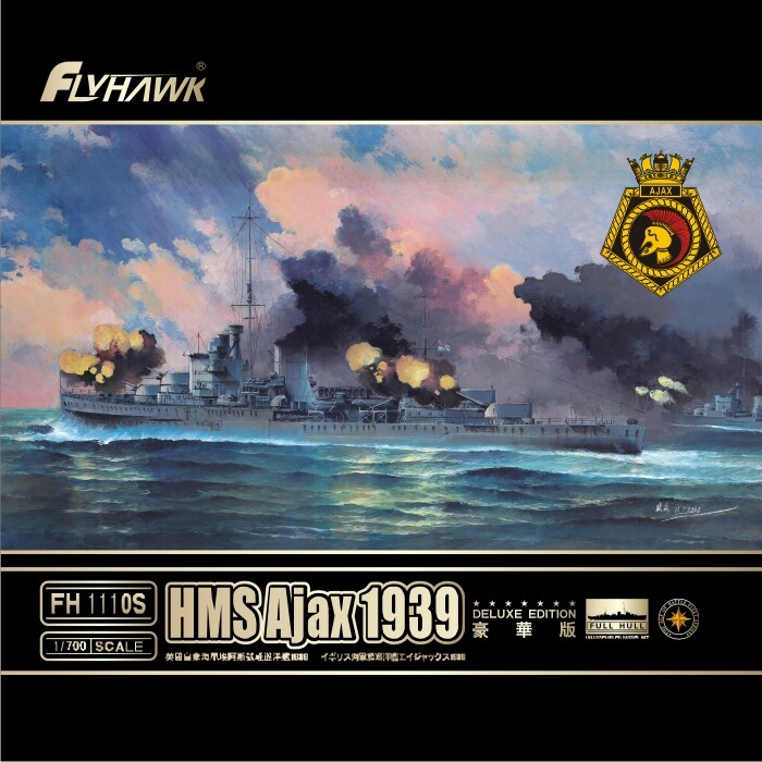 Flyhawk FH1110S 1/700 HMS Cruiser Ajax 1939 [Deluxe Edition]