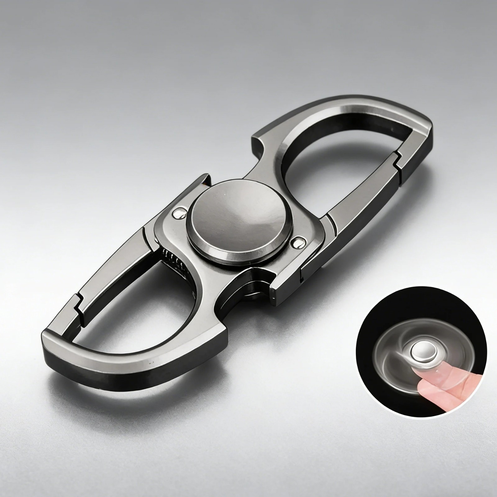 Metal Fingertip Spinner Fidget Toy EDC Keychain Bottle Opener Stress Relief Gift