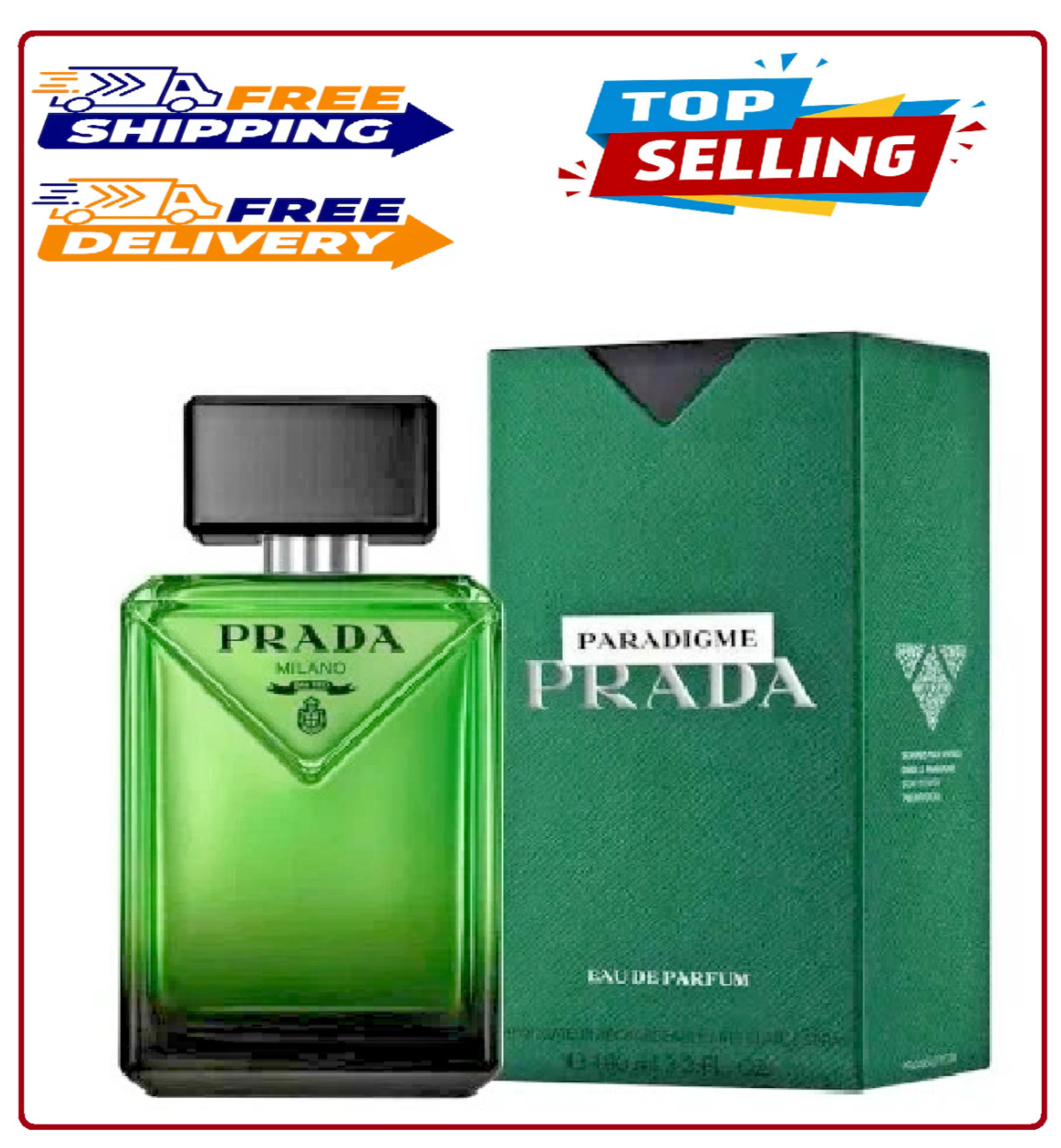 Prada Paradigme...Eau De Parfum 3.3 Fl Oz /100ml Men\'s Sealed New In Box . Prada Paradigme...Eau De Parfum 3.3 Fl Oz /100ml Men\'s Sealed New In Box .
