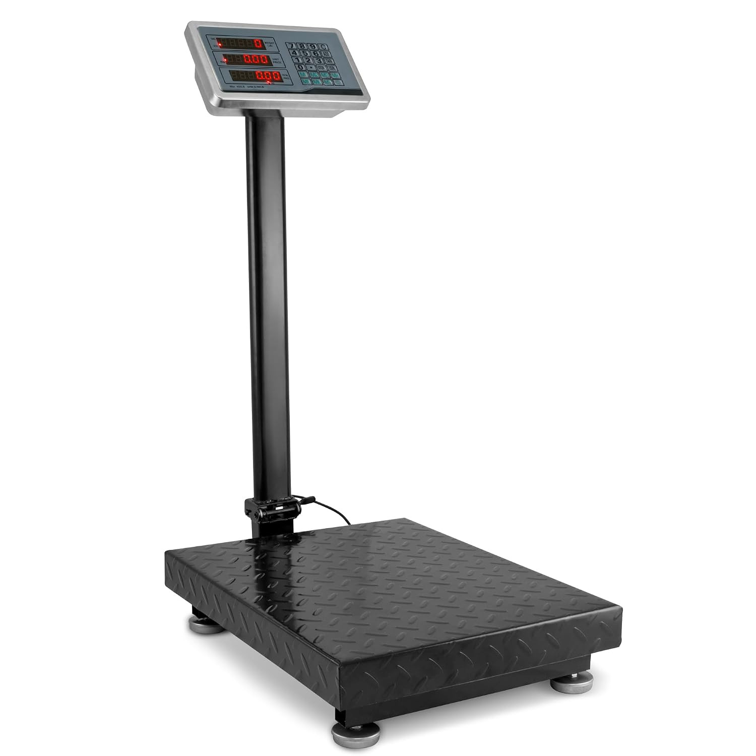 Industrial Scale, Shipping, Packages, Platform, Black, 600 LB