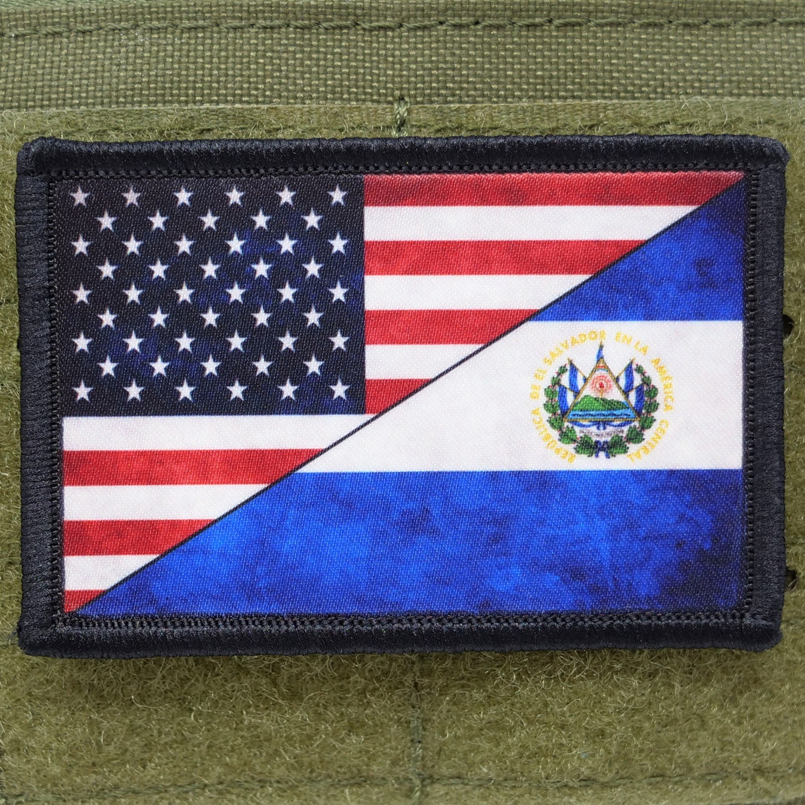 USA El Salvador Patch Moral Tactical Military Hook & Loop 3x2