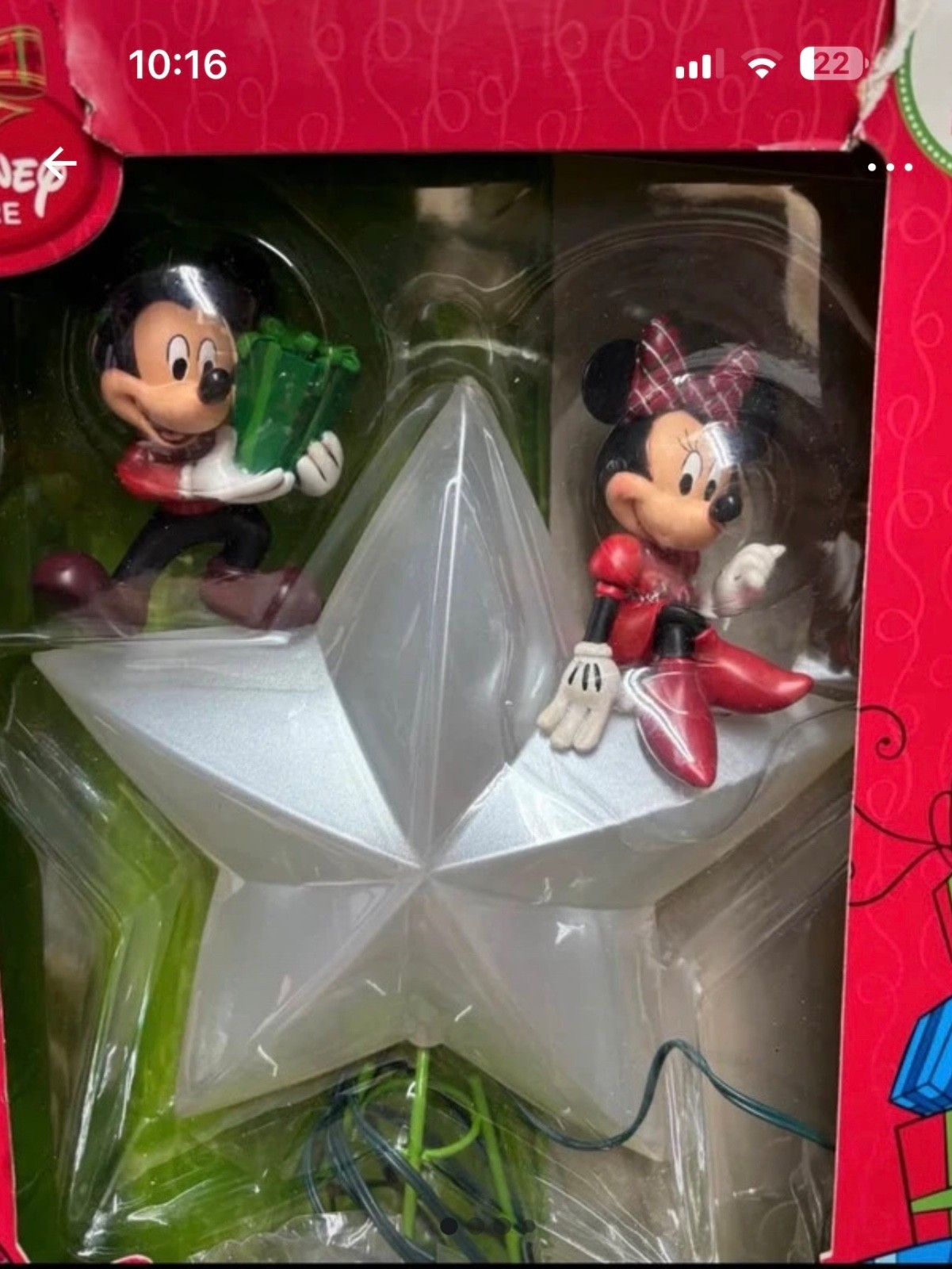 2013 Official Disney Store Christmas Tree Topper 