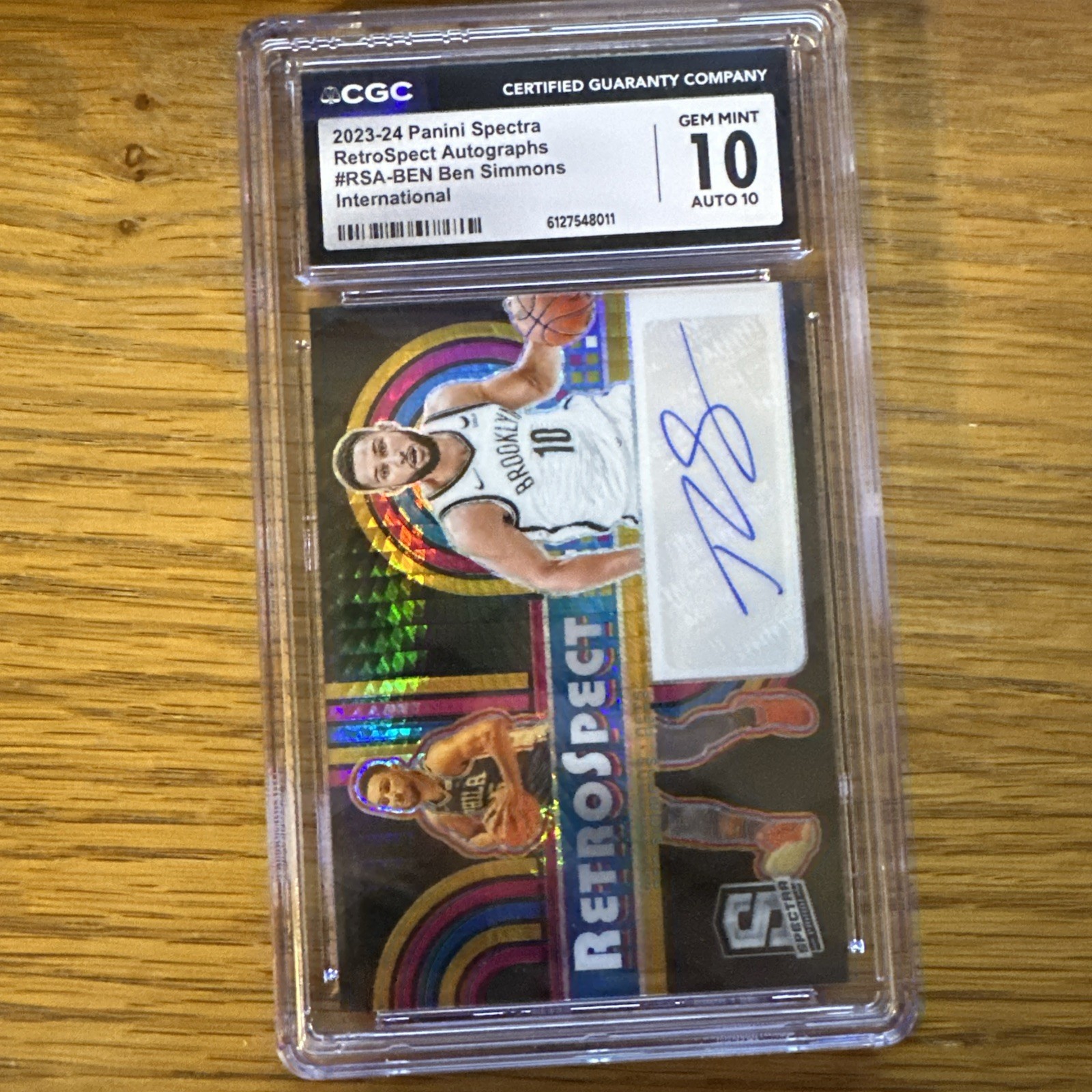 Ben Simmons  Auto /10 #RSA-BEN 2023 Panini  retrospect