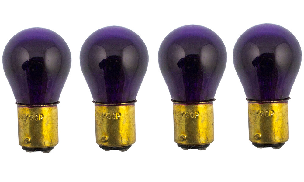 4x 1157 Purple 12v Light Bulb Auto Brake Stop Signal Turn Tail Lamp S8 Car Lot
