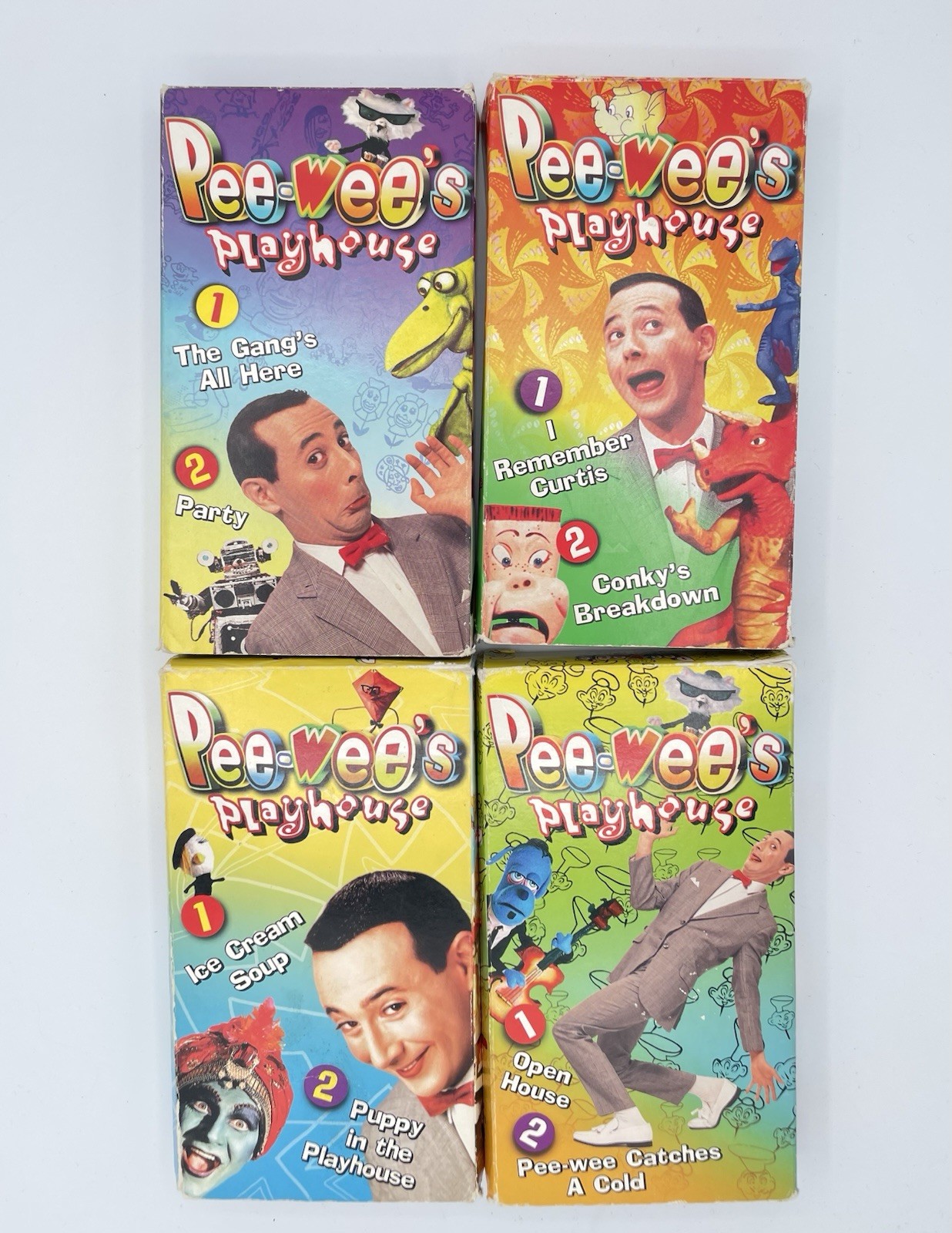 VTG Pee-Wee's Playhouse VHS VideoGift Box Set Vol 1, 2, 5, 13 Pee Wee Herman