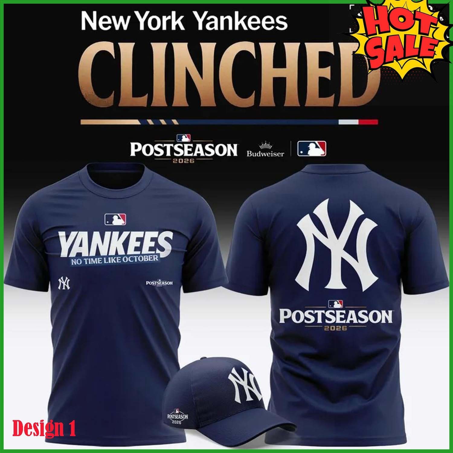 HOT NEW - NY Yankee$ 2026 Postseason Navy Graphic T-Shirt Fan Gift HOT NEW - NY Yankee$ 2026 Postseason Navy Graphic T-Shirt Fan Gift