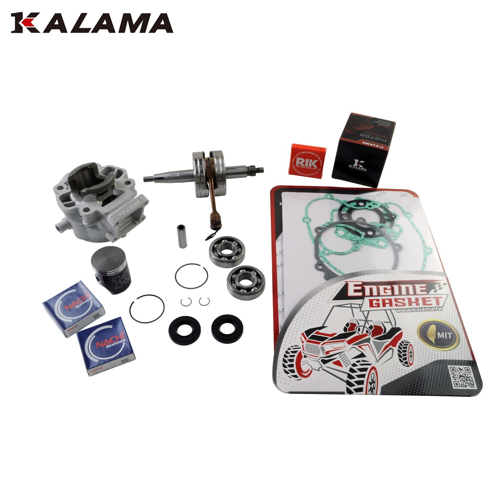 For Kawasaki KX65 06~21 Engine Rebuild Kit Crankshaft Cylinder Piston Bearing