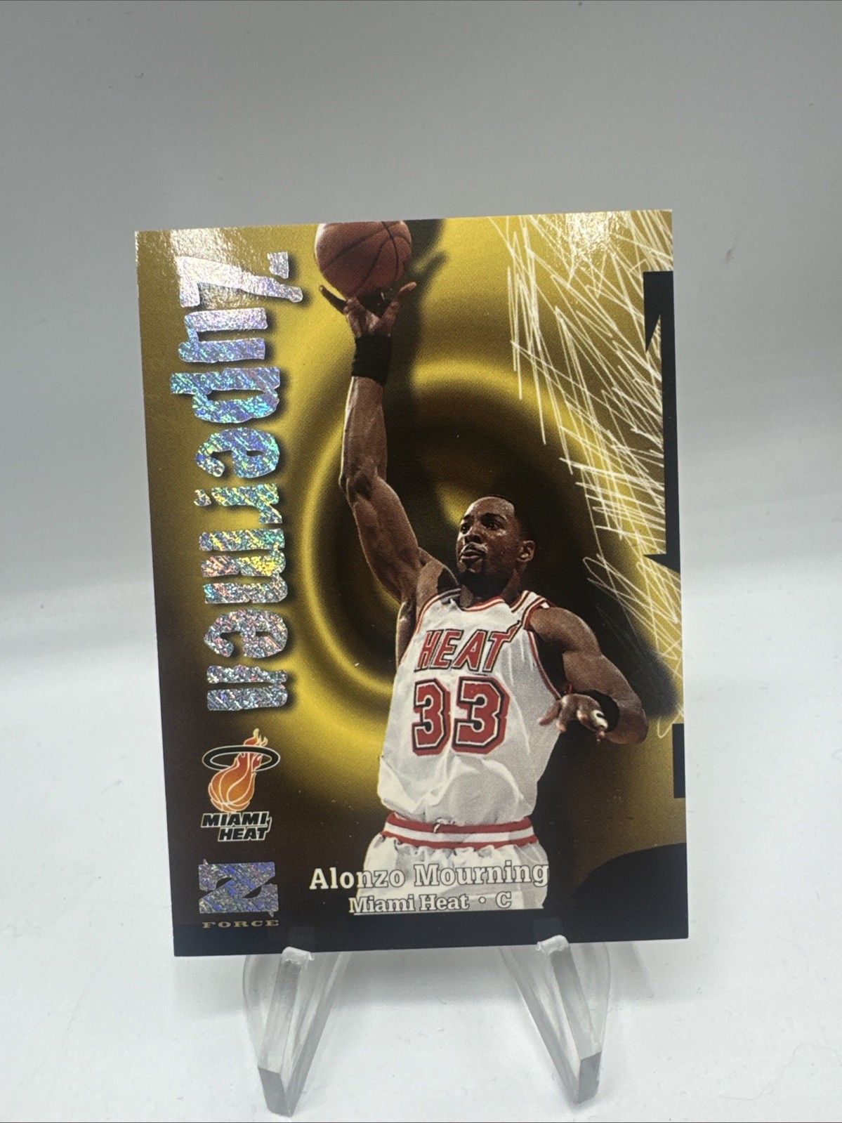 1997-98 Skybox Z-Force Alonzo Mourning Rave 22/399 Heat Rare