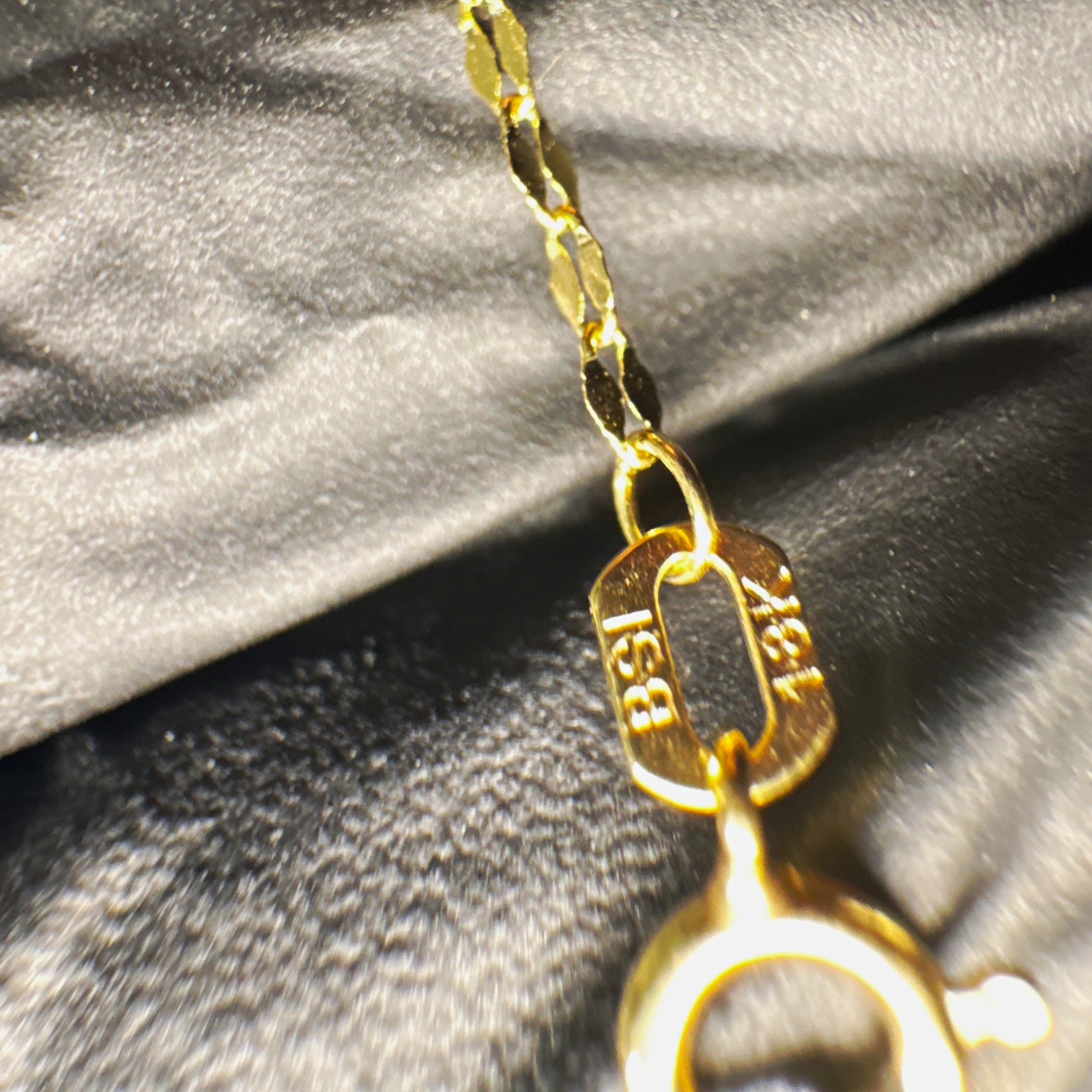 1.5MM 6.5 Inches 18K Yellow Gold mirror  Bracelet