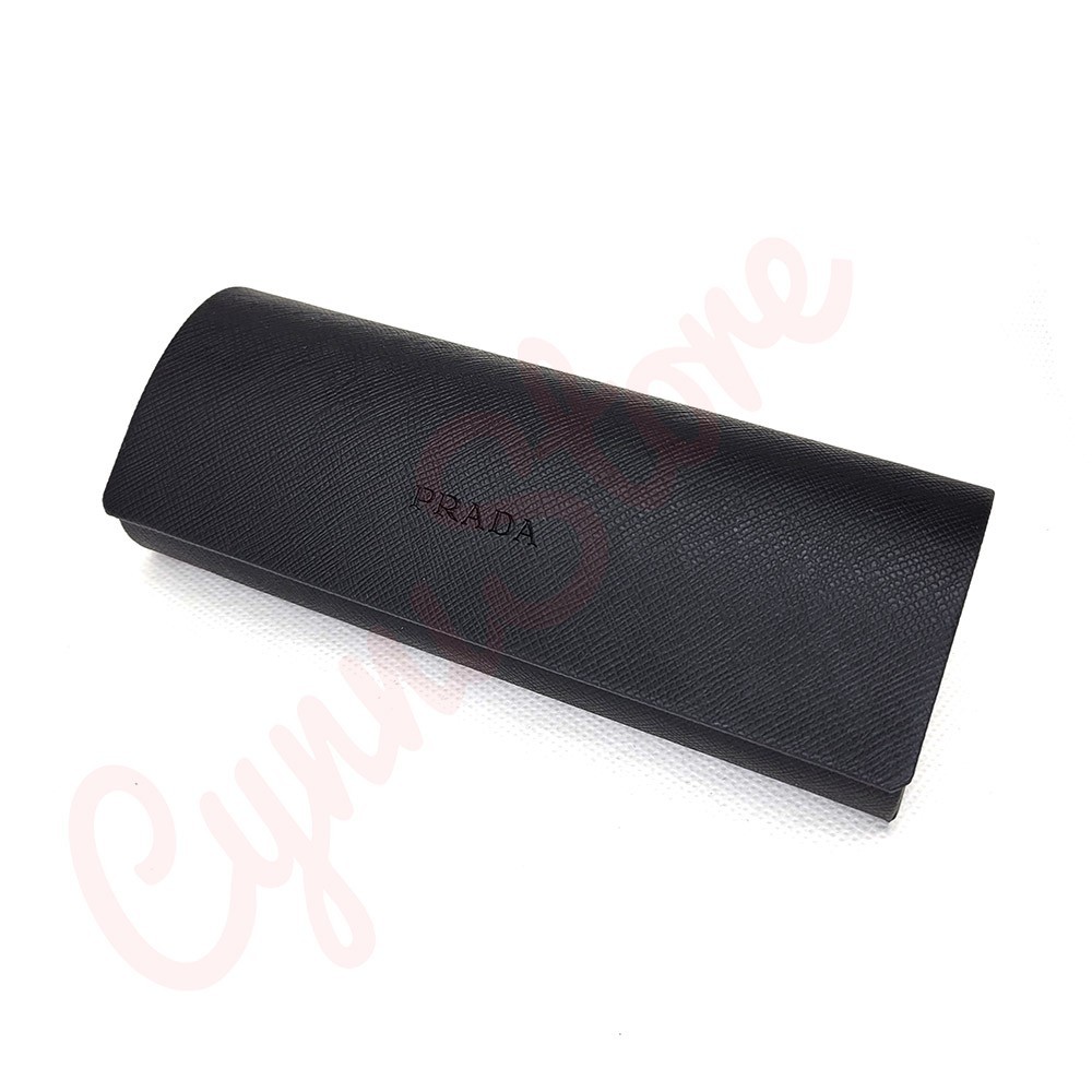 Prada Universal Black Small Hard Case for Eyeglasses with Cleaning Cloth & Box