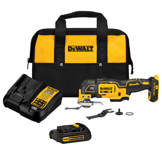 DEWALT DCS356C1 XR 20-volt Max Cordless 3-speed 6 -Piece Oscillating Multi-Tool DEWALT DCS356C1 XR 20-volt Max Cordless 3-speed 6 -Piece Oscillating Multi-Tool