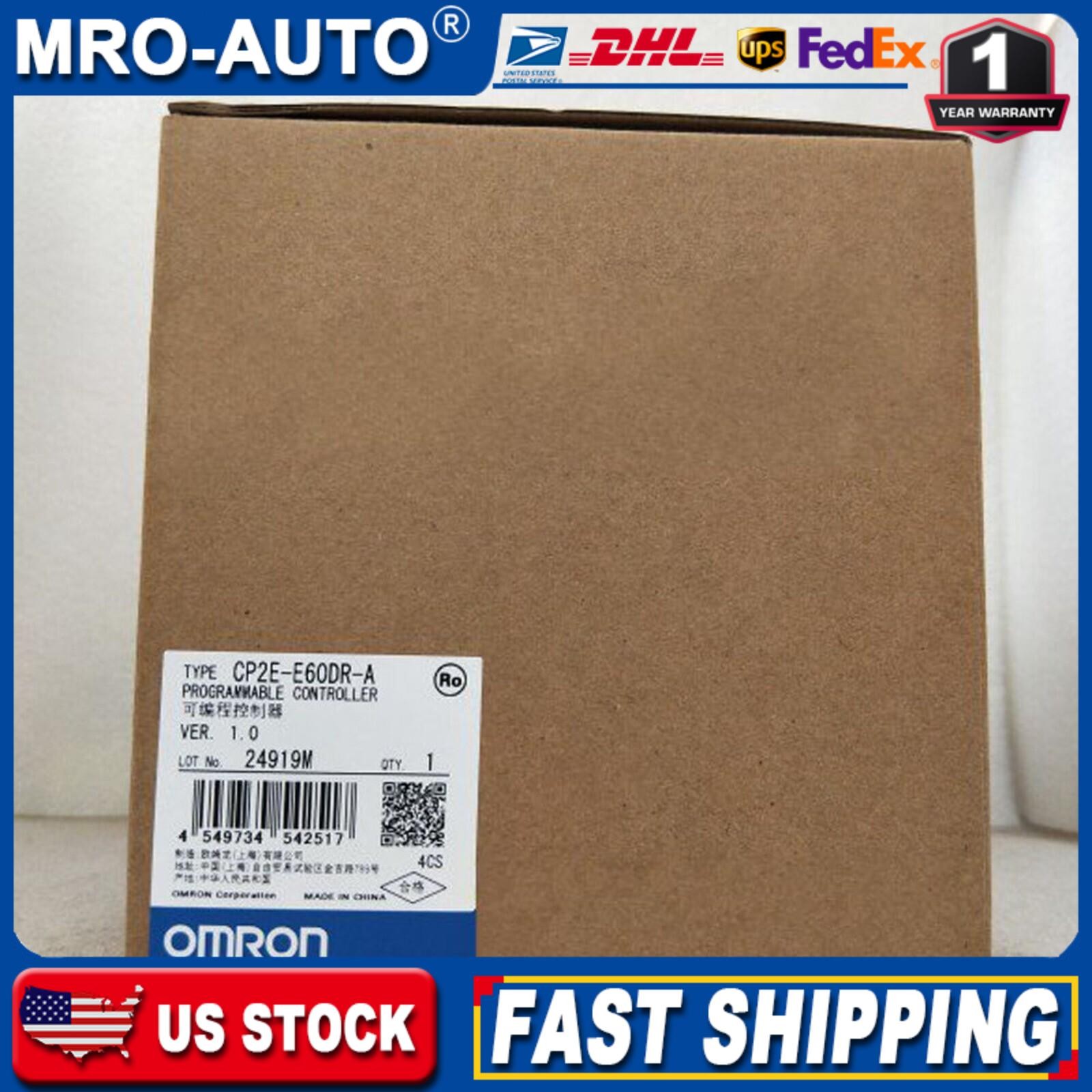 One Omron CP2E-E60DR-A Programmable Controller New CP2EE60DRA US Free TAX