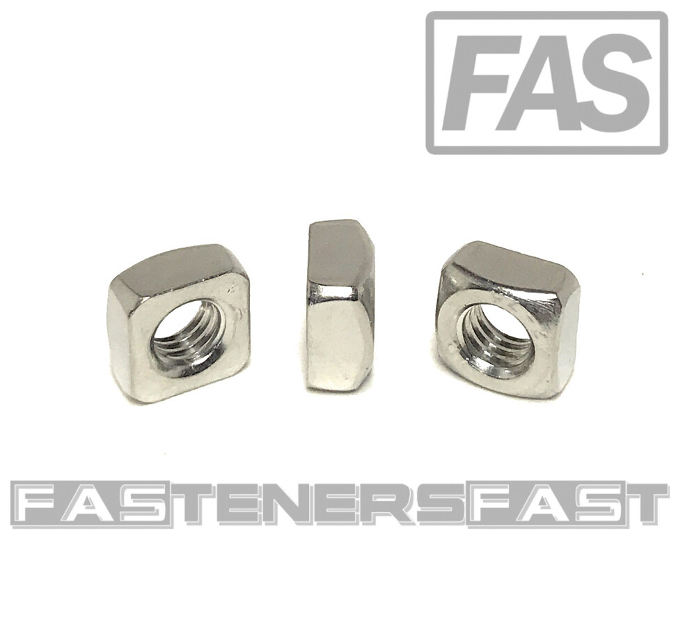 (25) M6-1.00 Stainless Steel Square Nuts A2 DIN557 (25 Pcs) (25) M6-1.00 Stainless Steel Square Nuts A2 DIN557 (25 Pcs)