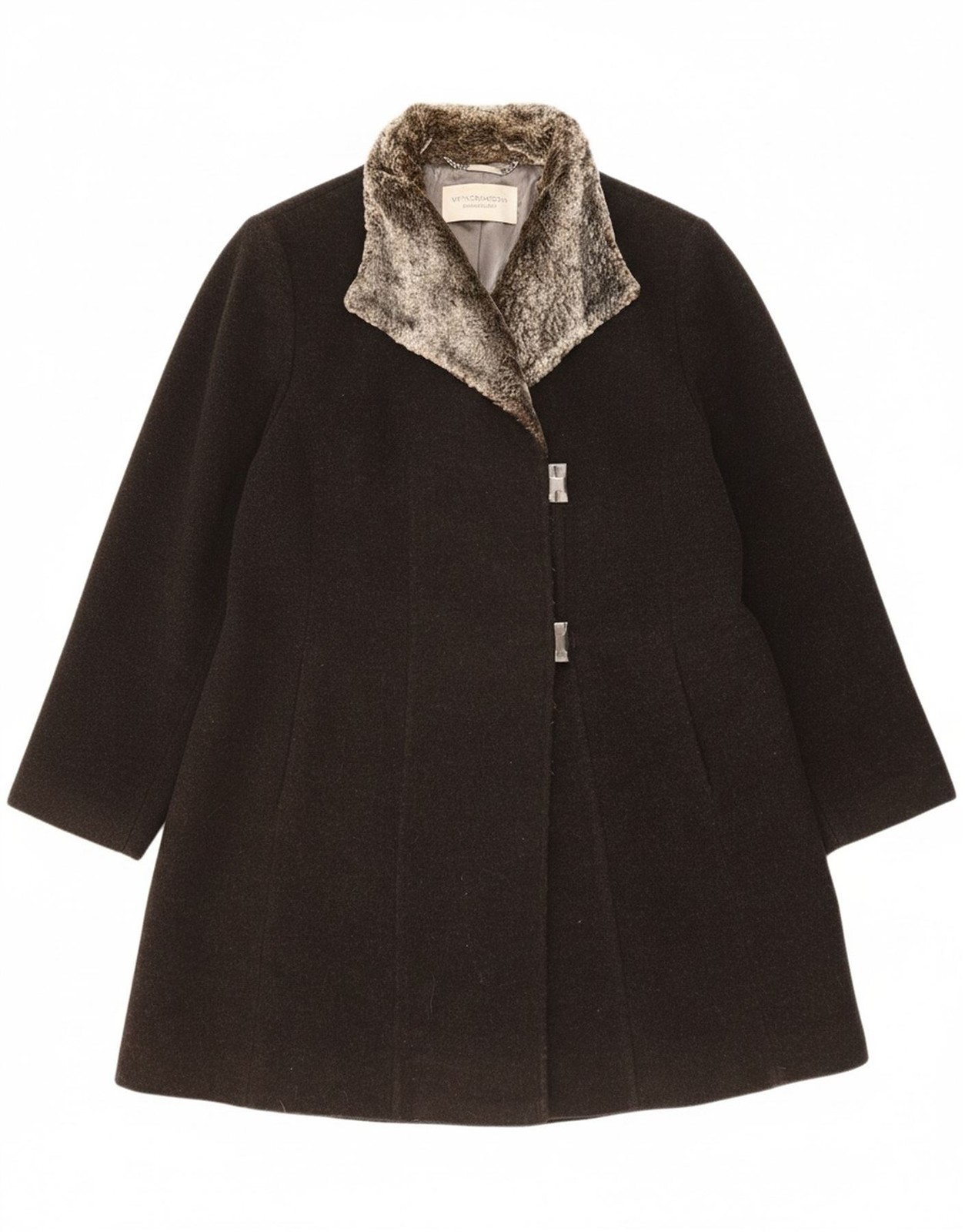 WINDSMOOR Womens Overcoat UK 20 2XL Grey Wool AR20