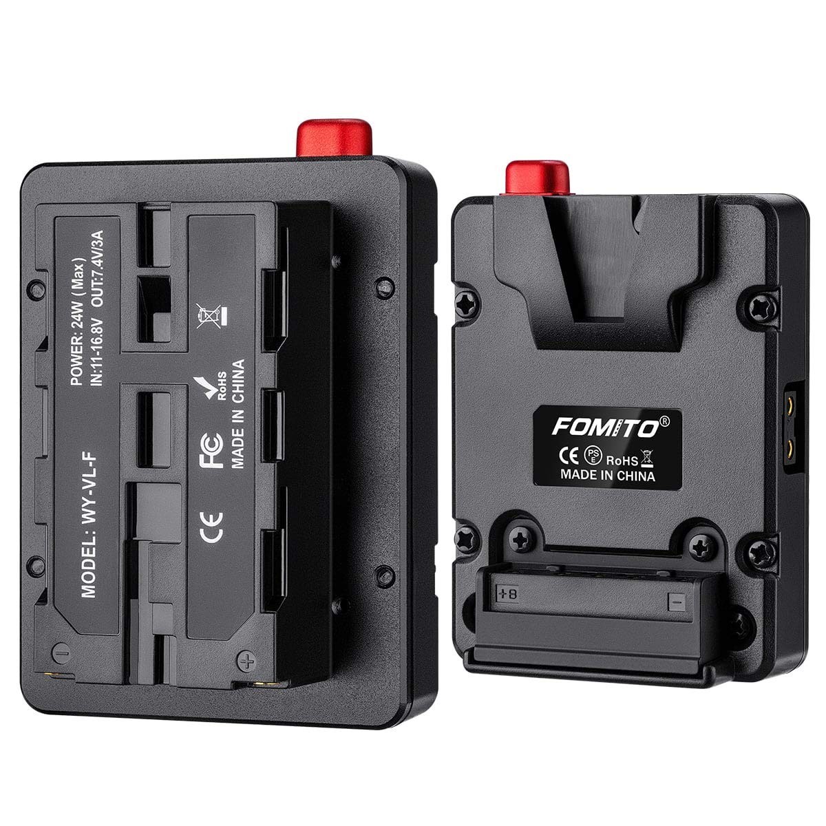 Fomito NP-F Dummy Battery to V-Lock V Mount Plate for Sony F970 F750 F550 Batter