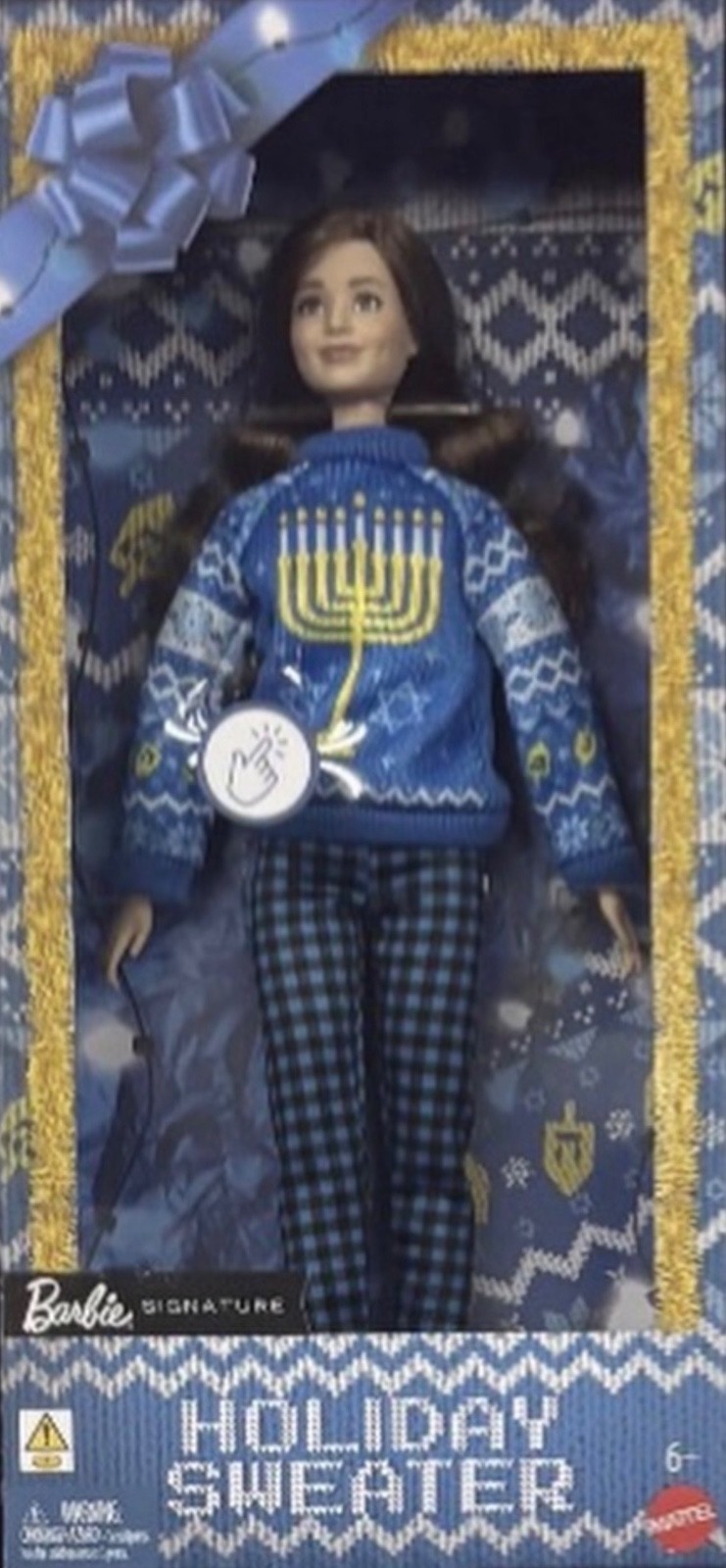 NEW IN HAND 2026 Barbie Signature LIGHT UP Ugly Holiday Sweater Hannukah Doll